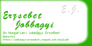 erzsebet jobbagyi business card