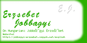 erzsebet jobbagyi business card